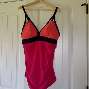 Cacique Color Block Tankini top